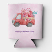 Cute Love Truck met Heart Cargo Waterverf Blikjeskoeler (Voorkant)