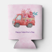 Cute Love Truck met Heart Cargo Waterverf Blikjeskoeler (Achterkant)