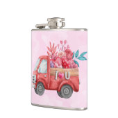 Cute Love Truck met Heart Cargo Waterverf Heupfles (Links)