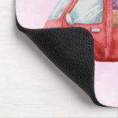 Cute Love Truck met Heart Cargo Waterverf Muismat (Hoek)