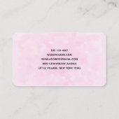 Cute Love truck op roze achtergrond Visitekaartje (Achterkant)