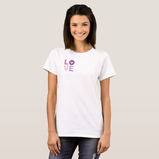 Cute Love Typography T-Shirt (Voorkant volledig)