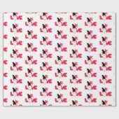 Cute love Valentijnsdag Gnome Red Black White Cadeaupapier (Vlak)