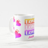 Cute Love Valentijnsdag Personalized Mug Koffiemok (Voorkant links)