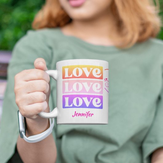 Cute Love Valentijnsdag Personalized Mug Koffiemok