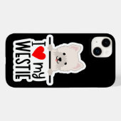 Cute Love Westie Hoesje-Mate iPhone Case (Achterkant (horizontaal))