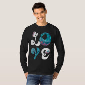 Cute Love whale watching T-shirt (Voorkant volledig)