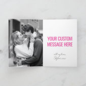 Cute Love You 3 Photos Valentine's Day Black Pink Kaart (Binnen)