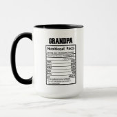Cute Love You Grandpa Nutritional Facts Foto Mok (Links)