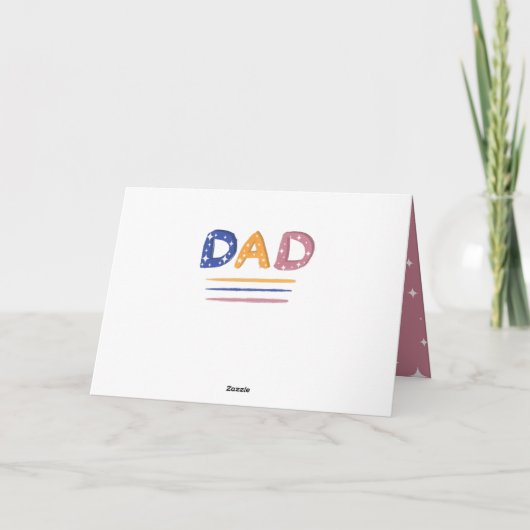 Cute Love you Pap Pink Typography Photo Holiday Ca Kaart (Achterkant)