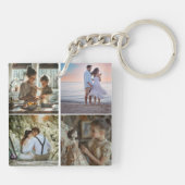 Cute Love You'Dad Custom Photo Collage Heart Sleutelhanger (Achterkant)