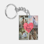 Cute Love You'Dad Custom Photo Collage Heart Sleutelhanger (Voorkant Links)