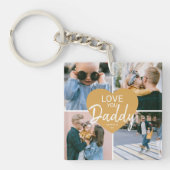 Cute Love You'Dad Custom Photo Collage Heart Sleutelhanger (voorkant)