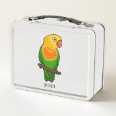 Cute lovebird cartoon parrot (Achterkant)