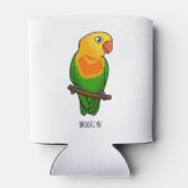 Cute lovebird cartoon parrot blikjeskoeler (Achterkant)