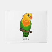 Cute lovebird cartoon parrot deurmat (Voorkant)