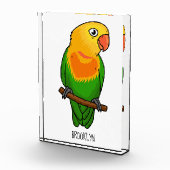 Cute lovebird cartoon parrot fotoblokken (Rechts)