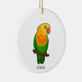 Cute lovebird cartoon parrot keramisch ornament (Rechts)