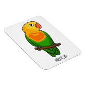 Cute lovebird cartoon parrot magneet (Rechterzijde)