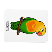 Cute lovebird cartoon parrot magneet (Horizontaal)