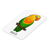 Cute lovebird cartoon parrot magneet (Linkerzijde)
