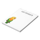 Cute lovebird cartoon parrot notitieblok (Linkerzijde)
