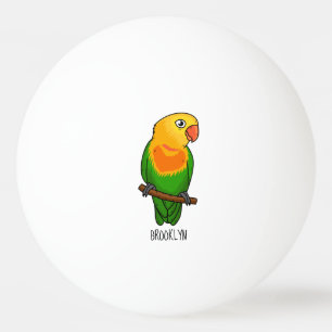 Cute lovebird cartoon parrot pingpongbal