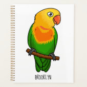 Cute lovebird cartoon parrot planner (Voorkant)