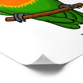 Cute lovebird cartoon parrot poster (Hoek)