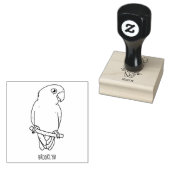 Cute lovebird cartoon parrot rubberstempel (Gestempeld)