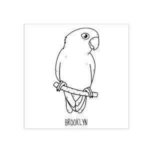 Cute lovebird cartoon parrot rubberstempel