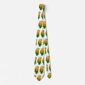 Cute lovebird cartoon parrot stropdas (Voorkant)