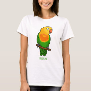 Cute lovebird cartoon parrot t-shirt