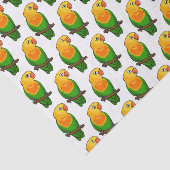 Cute lovebird cartoon parrot tissuepapier (Detail)