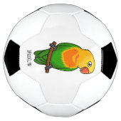 Cute lovebird cartoon parrot voetbal (Gedraaid)