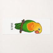Cute lovebird cartoon parrot yogamat (Achterkant (horizontaal))