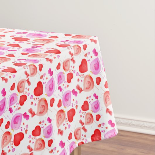 Cute Lovebird waterverf tablecloth Tafelkleed (Voorbeeld)