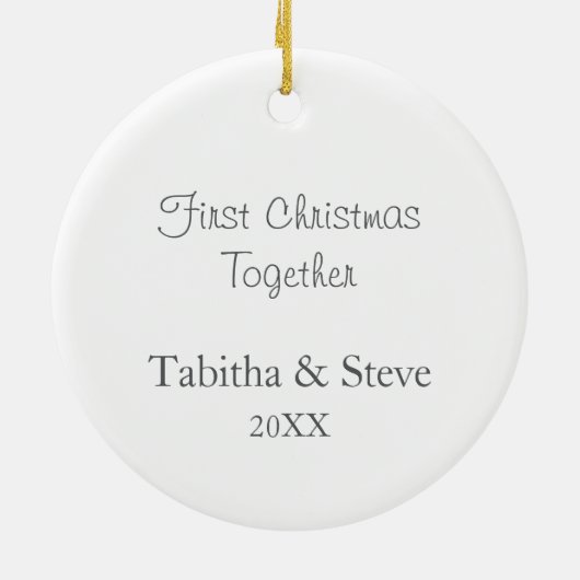 Cute Lovebirds Couples First Christmas Together Keramisch Ornament (Achterkant)