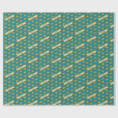 Cute Lovebirds Happy Anniversary Romantic Retro Cadeaupapier (Vlak)