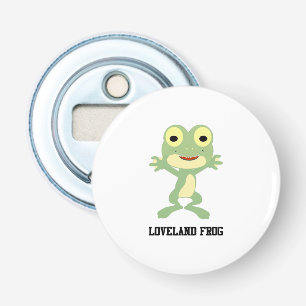 Cute Loveland Frog Button Flesopener
