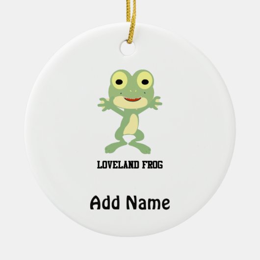 Cute Loveland Frog Keramisch Ornament (Voorkant)
