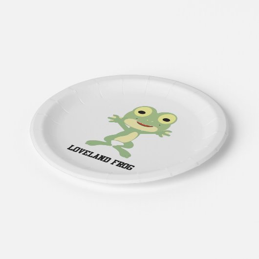 Cute Loveland Frog Papieren Bordje (Gekanteld)