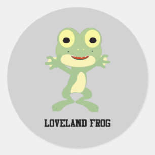 Cute Loveland Frog Ronde Sticker