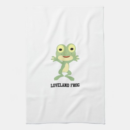 Cute Loveland Frog Theedoek (Verticaal)