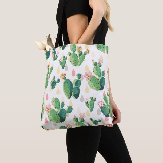 Cute Lovely Cactus Succulent Bag Tote Bag (Dichtbij)