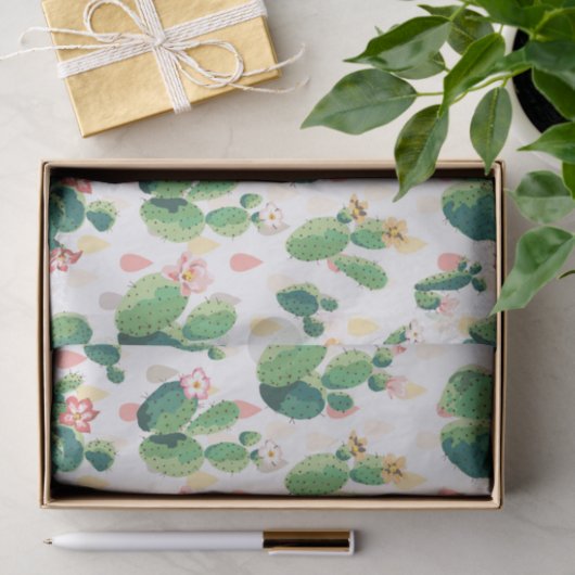 Cute Lovely Cactus Tissue Paper Tissuepapier (Geschenk)