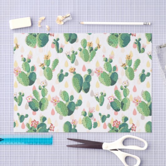 Cute Lovely Cactus Tissue Paper Tissuepapier (Craft)