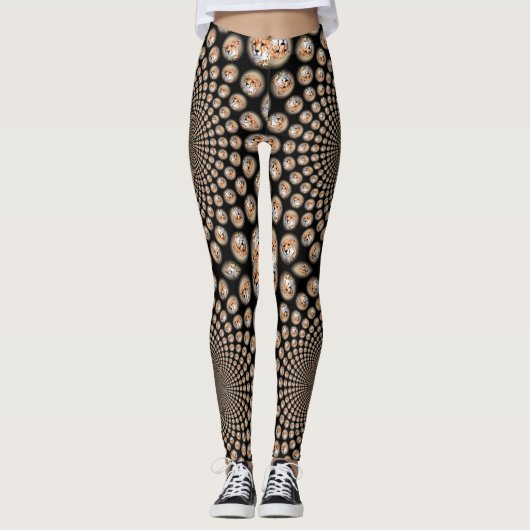 Cute Lovely infinity Kaleidoscope Cheetah print Leggings (Voorkant)