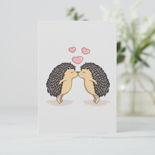 Cute Lovely Kissende Hedégs (Staand voorkant)