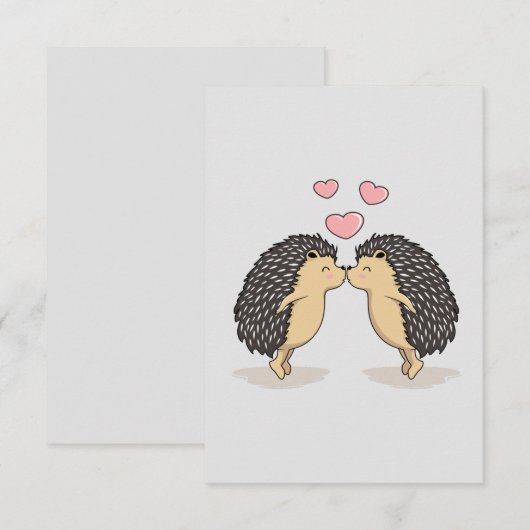 Cute Lovely Kissende Hedégs (Voorkant / Achterkant)